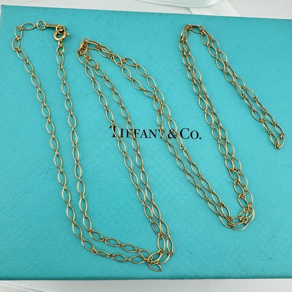Tiffany & Co. Jewelry Rare Tiffany Co 8k Yellow Gold Oval Link Chain Necklace 36 Poshmark